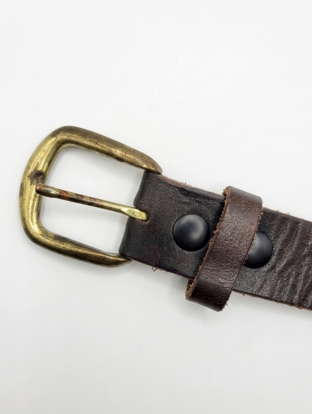 Threads Leather Belt Size 48 Big & Tall Made in USA Brown Genuine Leather